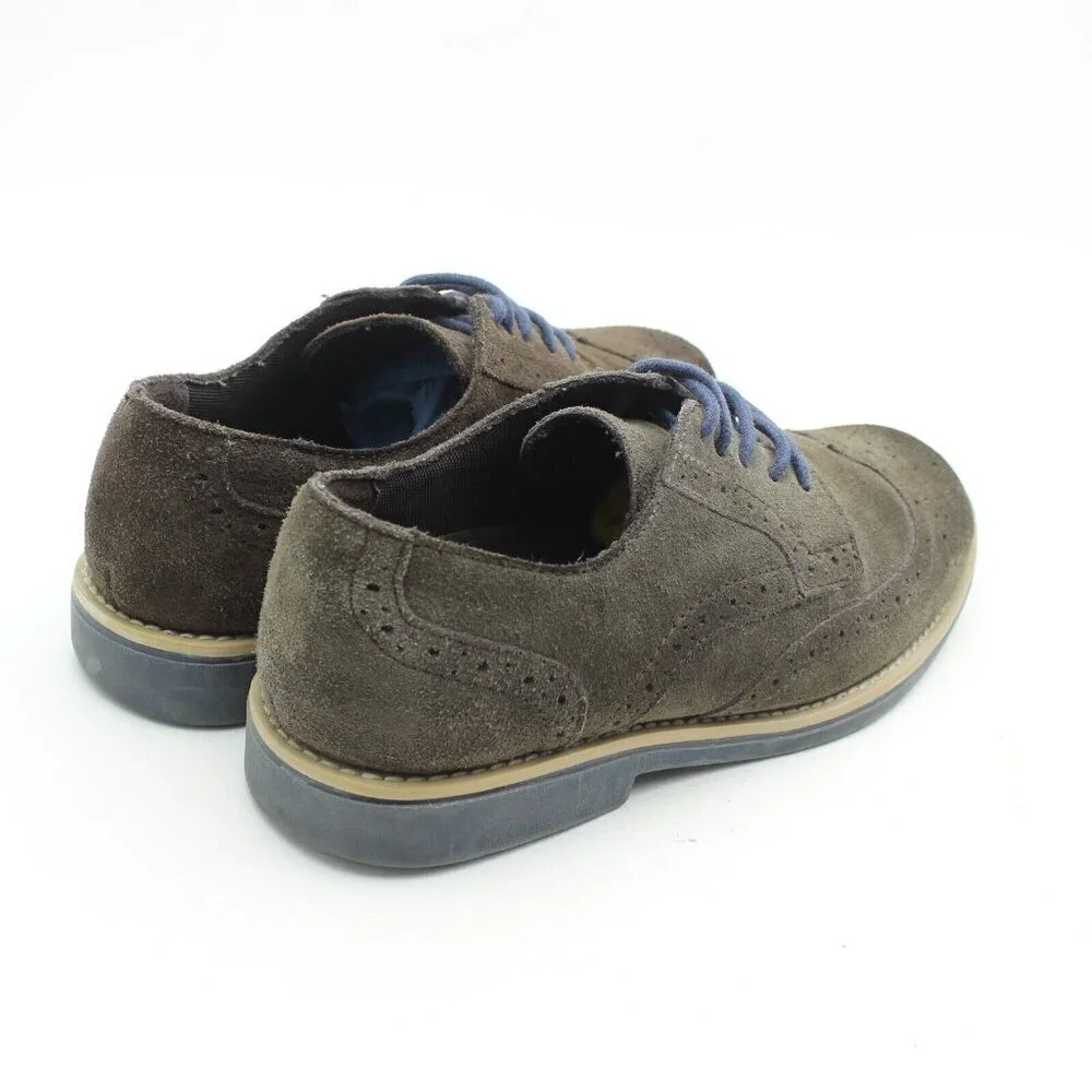 Sonoma Mens Brown Suede Leather Wing Tip Derby Shoes